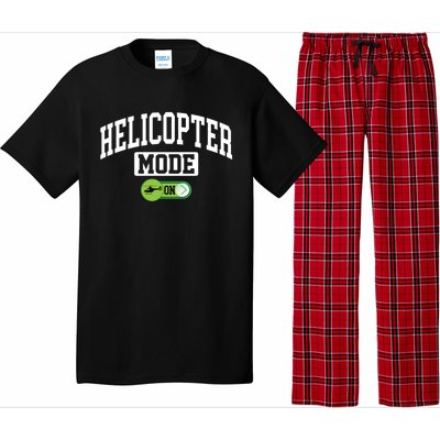 Helicopter Mode On Funny Helicopter Pilot Funny Gift Pajama Set