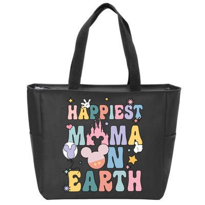 Happiest Mama On Earth Mother's Day For Best Mom Ever Mother's Day Zip Tote Bag