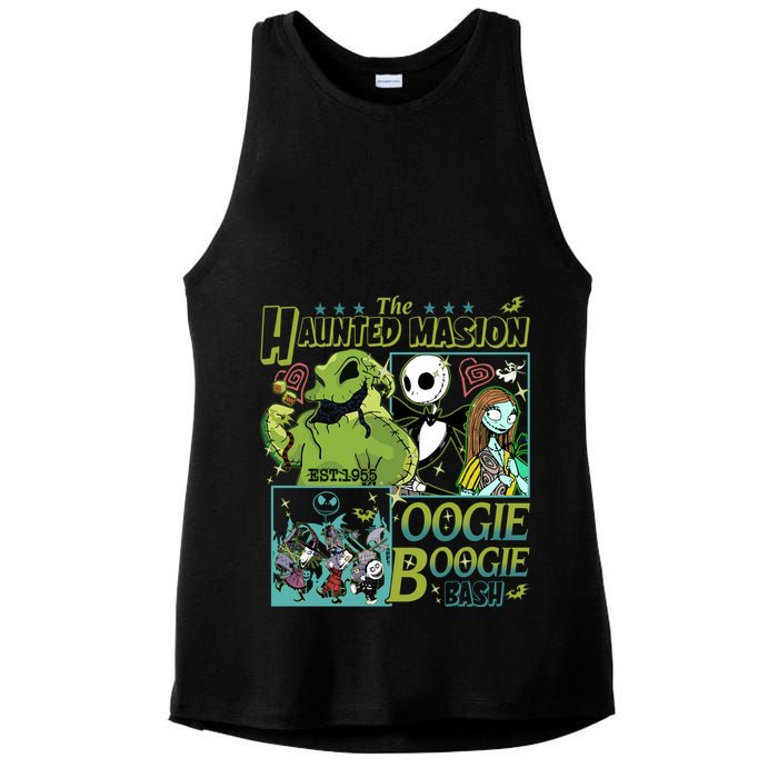 Haunted Mansion Oogie Boogie Bash Halloween Nightmare Characters Ladies PosiCharge Tri-Blend Wicking Tank
