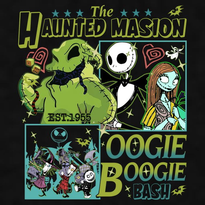 Haunted Mansion Oogie Boogie Bash Halloween Nightmare Characters Ladies PosiCharge Tri-Blend Wicking Tank