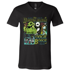 Haunted Mansion Oogie Boogie Bash Halloween Nightmare Characters V-Neck T-Shirt