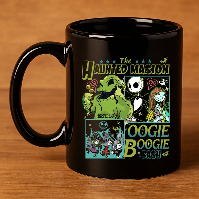 Haunted Mansion Oogie Boogie Bash Halloween Nightmare Characters 11oz C Handle Ceramic Mug