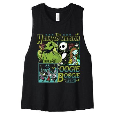 Haunted Mansion Oogie Boogie Bash Halloween Nightmare Characters Women's Racerback Cropped Tank