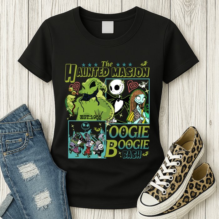 Haunted Mansion Oogie Boogie Bash Halloween Nightmare Characters Womens T-Shirt