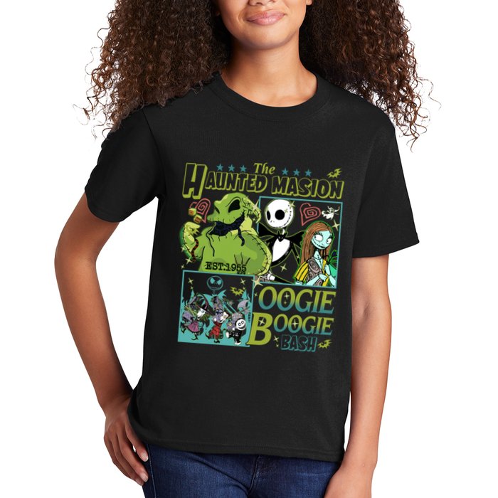 Haunted Mansion Oogie Boogie Bash Halloween Nightmare Characters Kids T-Shirt
