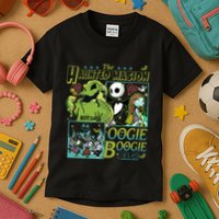 Haunted Mansion Oogie Boogie Bash Halloween Nightmare Characters Kids T-Shirt