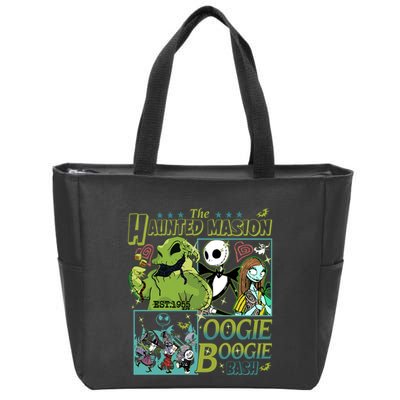 Haunted Mansion Oogie Boogie Bash Halloween Nightmare Characters Zip Tote Bag