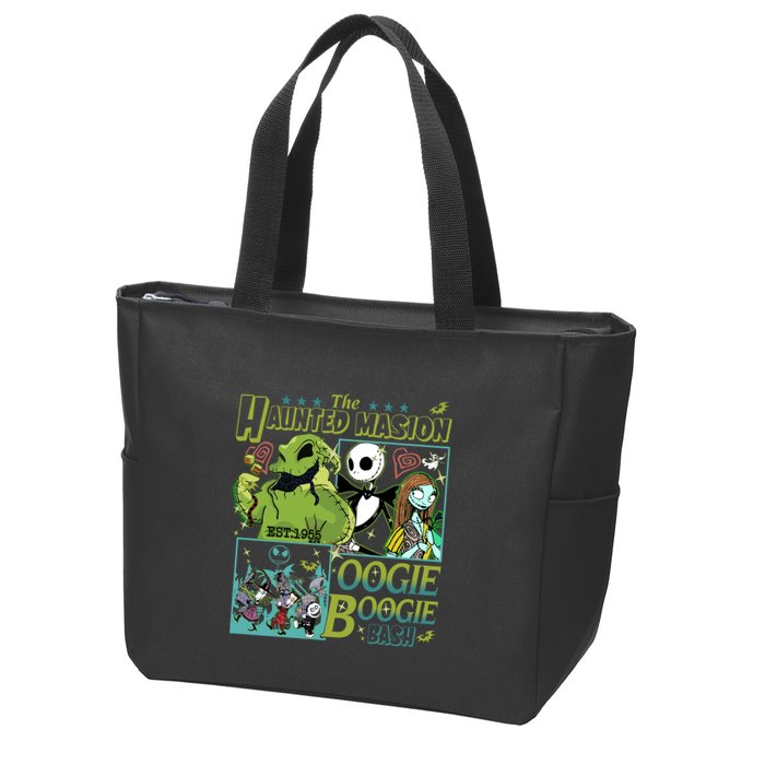 Haunted Mansion Oogie Boogie Bash Halloween Nightmare Characters Zip Tote Bag