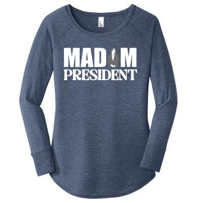 Harris Madam President Kamala Walz 2024 Election Great Gift Women's Perfect Tri Tunic Long Sleeve Shirt