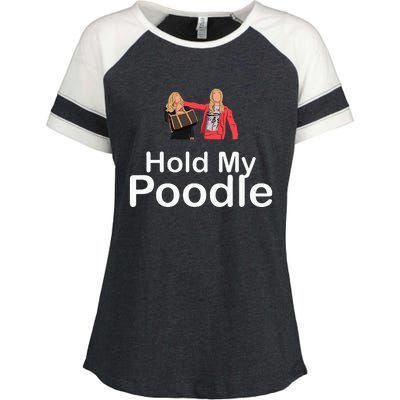 Hold My Poodle Enza Ladies Jersey Colorblock Tee