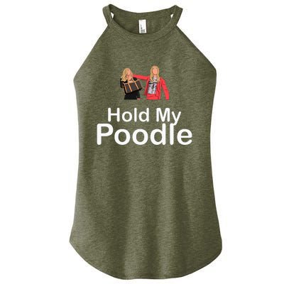 Hold My Poodle Women’s Perfect Tri Rocker Tank