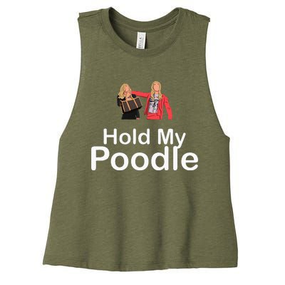 Hold My Poodle Women's Racerback Cropped Tank