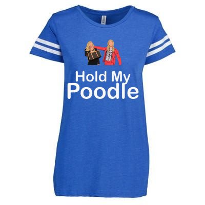 Hold My Poodle Enza Ladies Jersey Football T-Shirt