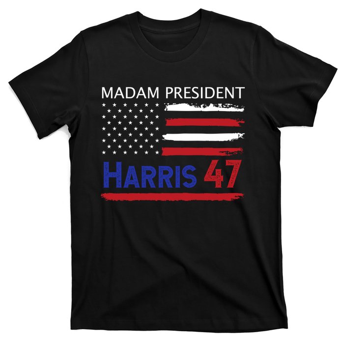 Harris Madam President Women Shirts Kalama Us Flag T-Shirt