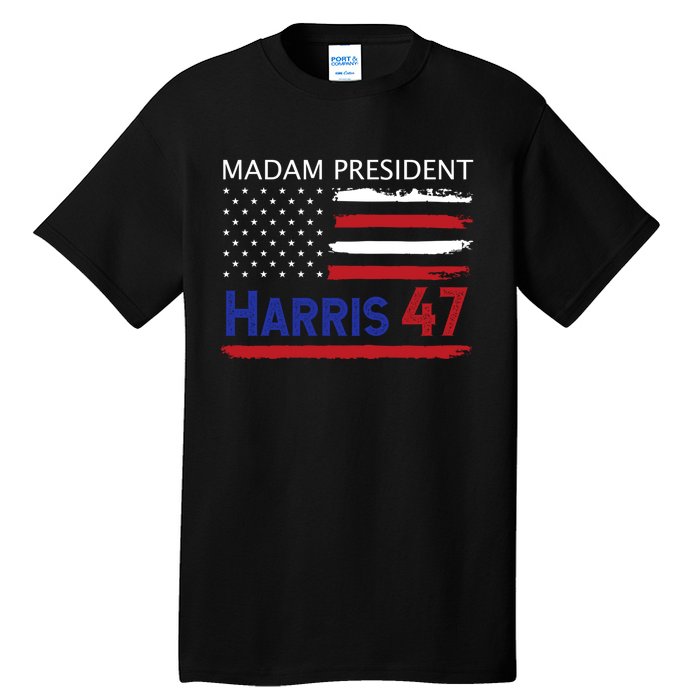 Harris Madam President Women Shirts Kalama Us Flag Tall T-Shirt