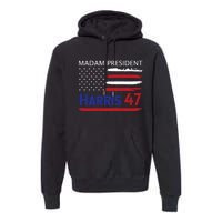 Harris Madam President Women Shirts Kalama Us Flag Premium Hoodie