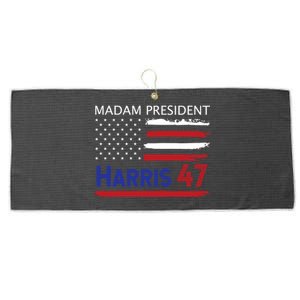 Harris Madam President Women Shirts Kalama Us Flag Large Microfiber Waffle Golf Towel