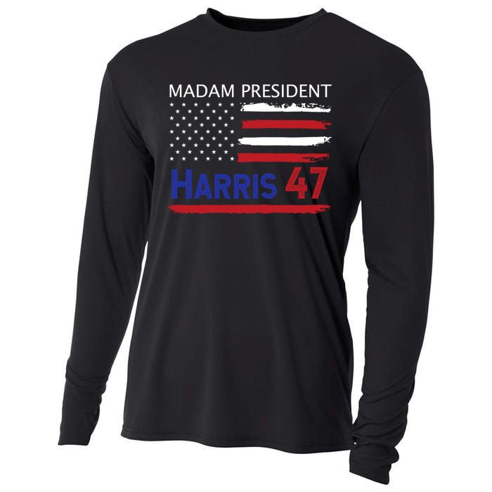 Harris Madam President Women Shirts Kalama Us Flag Cooling Performance Long Sleeve Crew