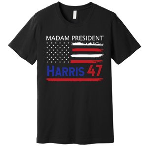 Harris Madam President Women Shirts Kalama Us Flag Premium T-Shirt