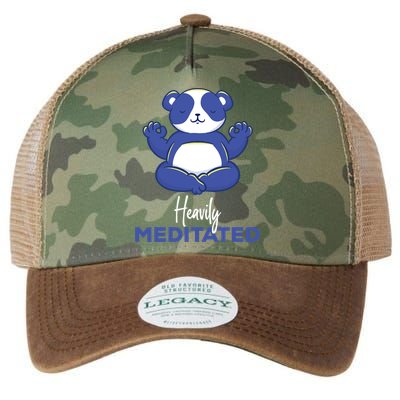 Heavily Meditated Panda Meditation Tranquility Funny Gift Legacy Tie Dye Trucker Hat