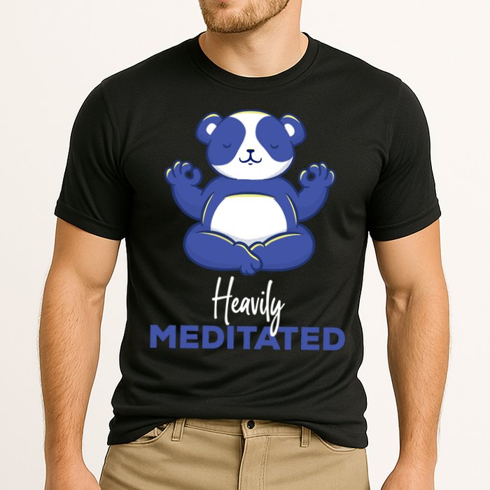 Heavily Meditated Panda Meditation Tranquility Funny Gift Cooling Performance Crew T-Shirt