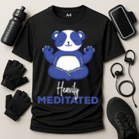 Heavily Meditated Panda Meditation Tranquility Funny Gift Cooling Performance Crew T-Shirt