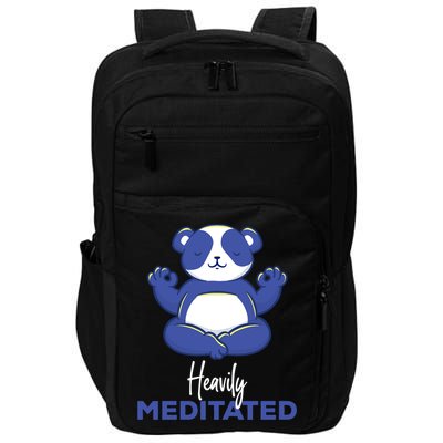 Heavily Meditated Panda Meditation Tranquility Funny Gift Impact Tech Backpack