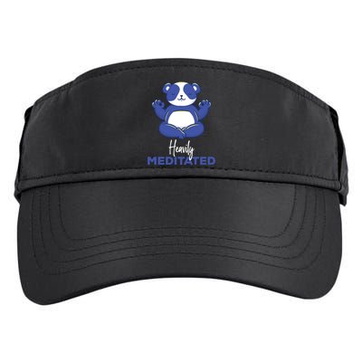 Heavily Meditated Panda Meditation Tranquility Funny Gift Adult Drive Performance Visor