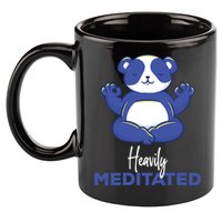 Heavily Meditated Panda Meditation Tranquility Funny Gift 11oz C Handle Ceramic Mug