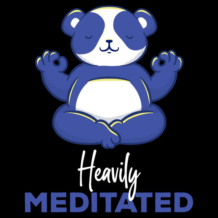 Heavily Meditated Panda Meditation Tranquility Funny Gift Drawstring Bag