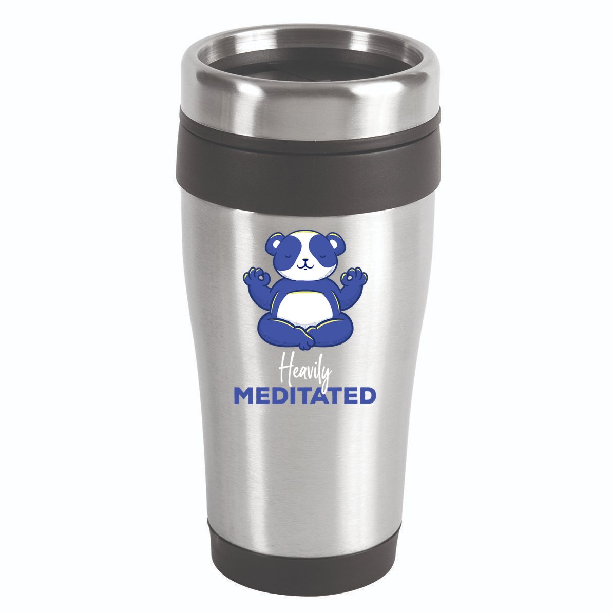 Heavily Meditated Panda Meditation Tranquility Funny Gift 16oz Travel Tumbler