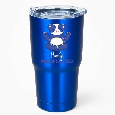 Heavily Meditated Panda Meditation Tranquility Funny Gift Tumbler