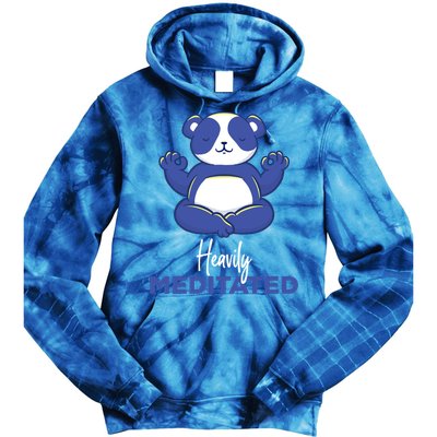 Heavily Meditated Panda Meditation Tranquility Funny Gift Tie Dye Hoodie