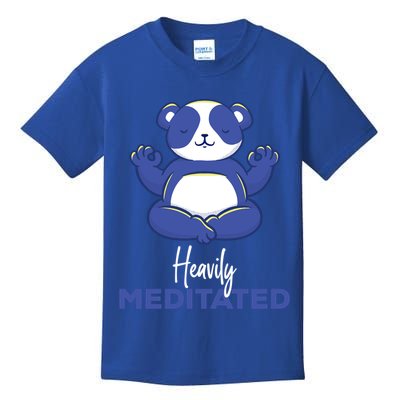 Heavily Meditated Panda Meditation Tranquility Funny Gift Kids T-Shirt