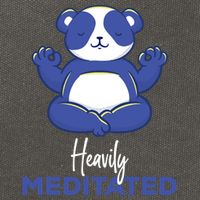 Heavily Meditated Panda Meditation Tranquility Funny Gift Cotton Canvas Backpack