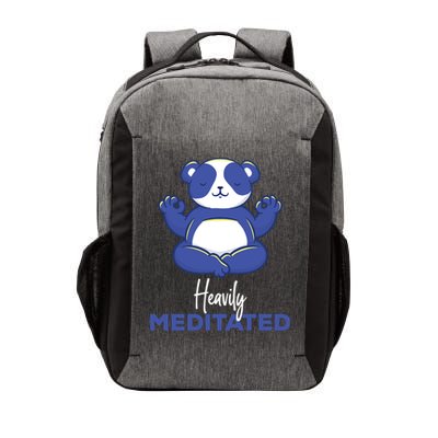 Heavily Meditated Panda Meditation Tranquility Funny Gift Vector Backpack