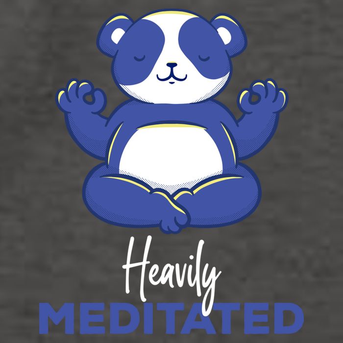 Heavily Meditated Panda Meditation Tranquility Funny Gift Vector Backpack