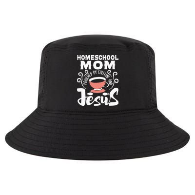 Homeschool Mom Powered By Caffeine And Jesus Homeschooling Cool Comfort Performance Bucket Hat