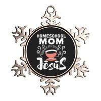 Homeschool Mom Powered By Caffeine And Jesus Homeschooling Metallic Star Ornament