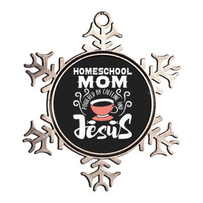 Homeschool Mom Powered By Caffeine And Jesus Homeschooling Metallic Star Ornament