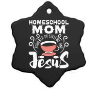 Homeschool Mom Powered By Caffeine And Jesus Homeschooling Ceramic Star Ornament