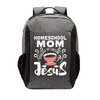 Homeschool Mom Powered By Caffeine And Jesus Homeschooling Vector Backpack