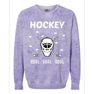 Hockey Mask Pucks Season Funny Gift Colorblast Crewneck Sweatshirt