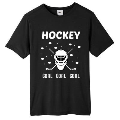 Hockey Mask Pucks Season Funny Gift Tall Fusion ChromaSoft Performance T-Shirt