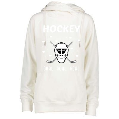 Hockey Mask Pucks Season Funny Gift Womens Funnel Neck Pullover Hood