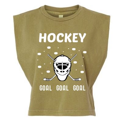 Hockey Mask Pucks Season Funny Gift Garment-Dyed Women's Muscle Tee