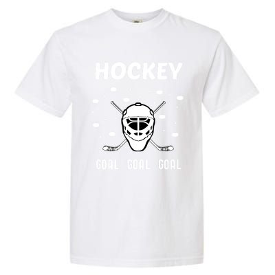 Hockey Mask Pucks Season Funny Gift Garment-Dyed Heavyweight T-Shirt