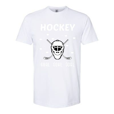 Hockey Mask Pucks Season Funny Gift Softstyle® CVC T-Shirt