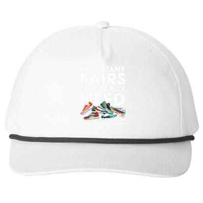 How Many Pairs Of Running Shoes Funny Runner Marathon Quote Snapback Five-Panel Rope Hat