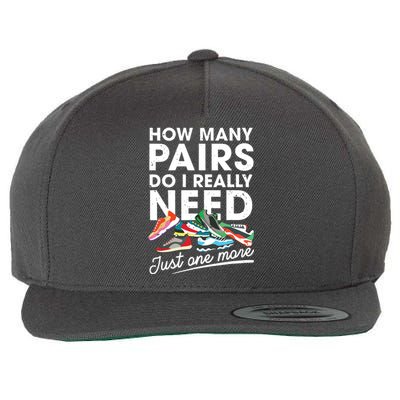 How Many Pairs Of Running Shoes Funny Runner Marathon Quote Wool Snapback Cap